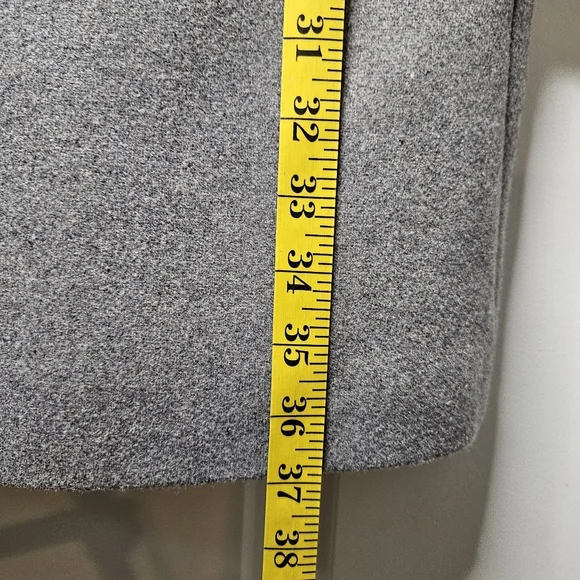 1 Madison Gray Wool Blend Tailored Long Coat Notched Collar Classic Chic XL - Picture 15 of 15